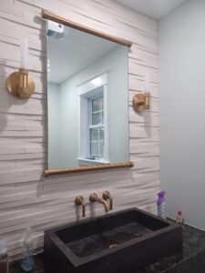 Bathroom sink and vanity remodel with luxury finishes in Bucks County, Pennsylvania by Visionary Custom Creations