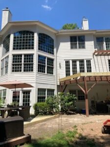 In-progress elevated back deck construction with high-quality materials and custom craftsmanship in Blue Bell, Pennsylvania