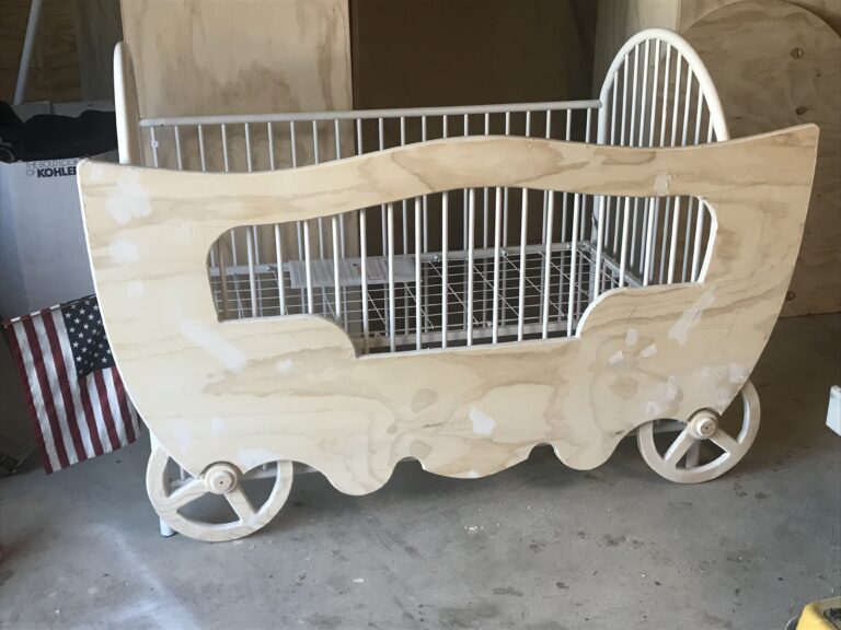Custom wood working basinet in Doylestown, PA by Visionary Custom Creations